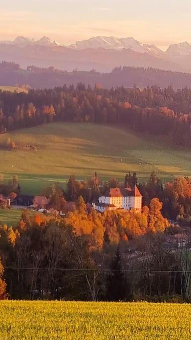 Ferienwohnung Auf Bauernhof Mit Hotpot Und Sauna Sumiswald Bagian luar foto